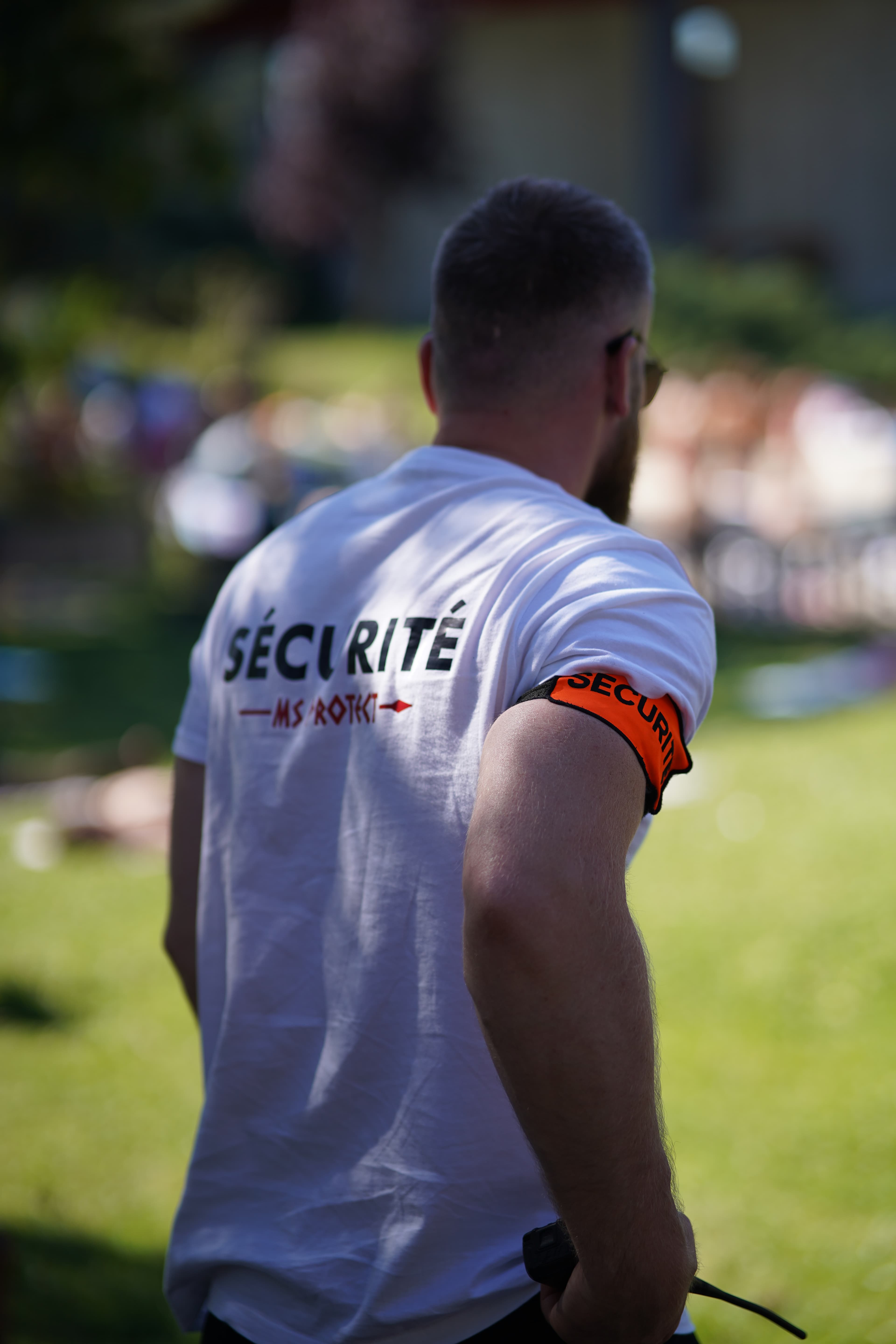 Agents MS Protect assurant la sécurité lors d'un événement